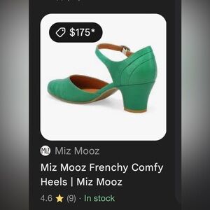 MIZ MOOZ Shoes Heels Pumps Salima Green
Leather Peep Toe Size 8